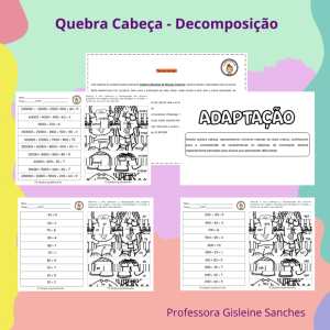 Quebra Cabeça - Decomposição