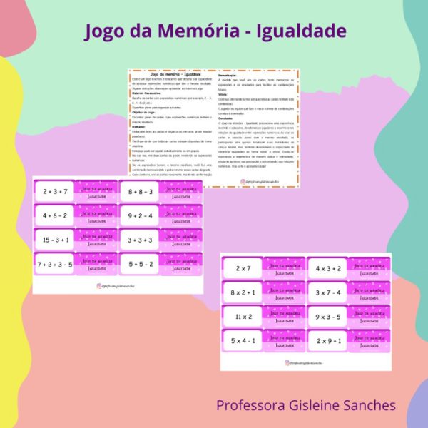 Jogo da memória- Igualdade