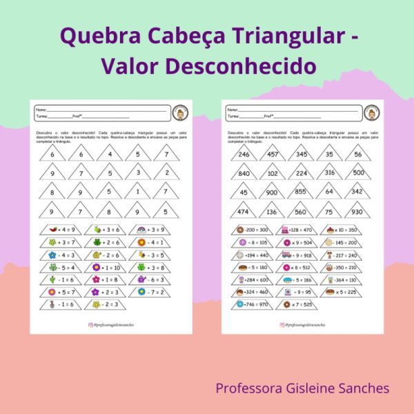 Quebra Cabeça Triangular - Valor Desconhecido