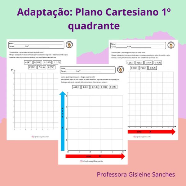 ADAPTAÇÃO CURRICULAR PLANO CARTESIANO 1º QUADRANTE