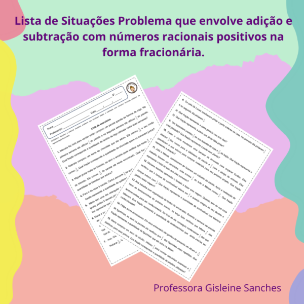 Lista de Exercícios –  Adição e Subtração de Frações