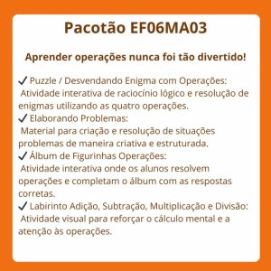 Pacotão EF06MA03 - Operações com Números Naturais