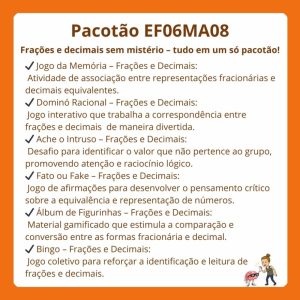 Pacotão EF06MA08 – Números Racionais: Frações e Decimais