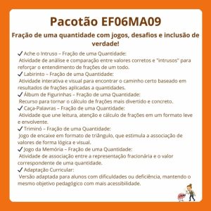 Pacotão EF06MA09 – Fração de uma Quantidade