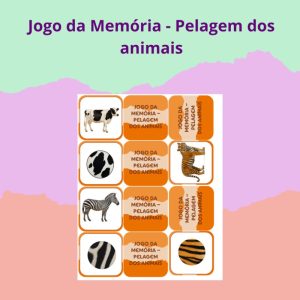 Jogo da Memória - Pelagem dos Animais
