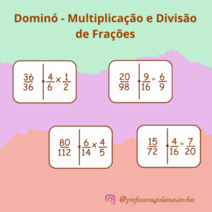 Dominó - Multiplicação e Divisão de Frações