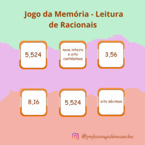 Jogo da Memória - Leitura de Racionais