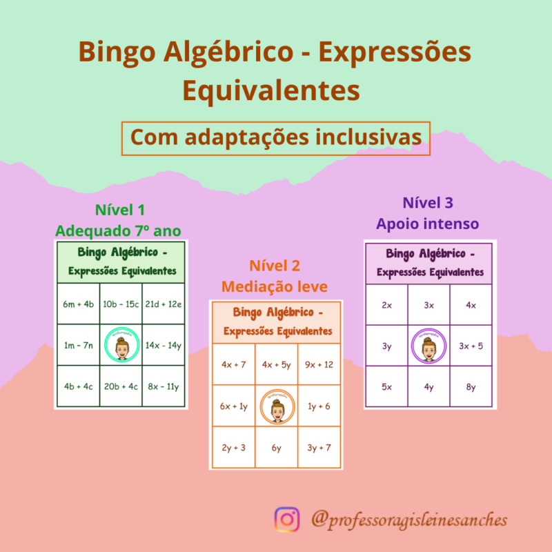Bingo Algébrico – Expressões Equivalentes