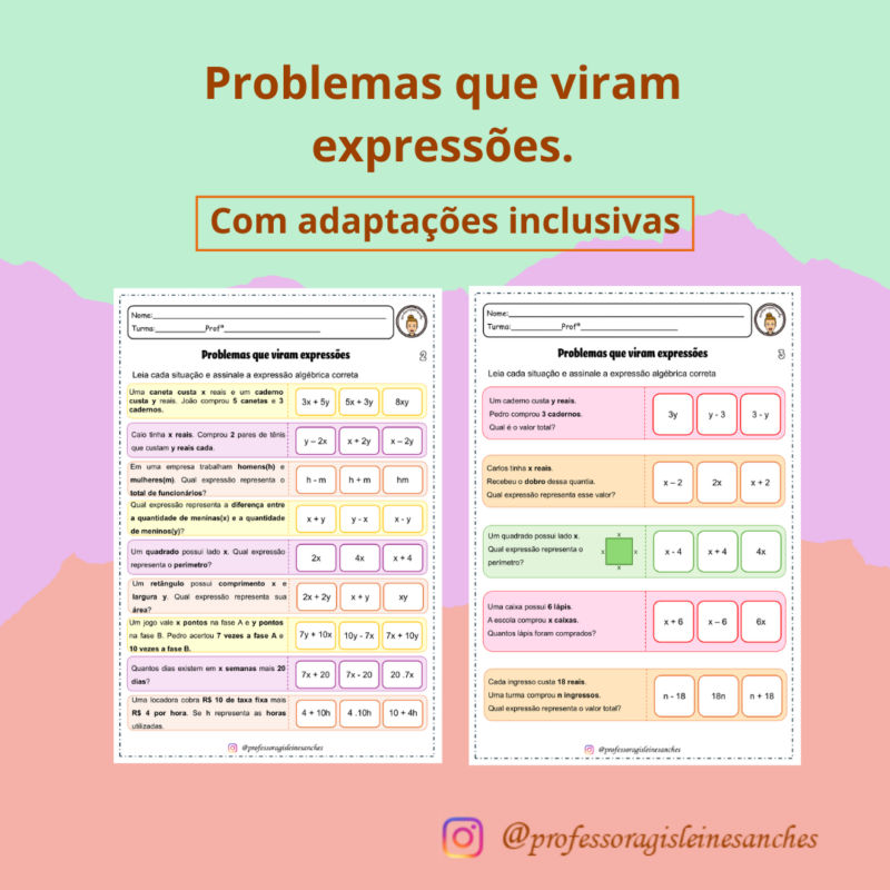 Problemas que Viram Expressões (EF08MA06)
